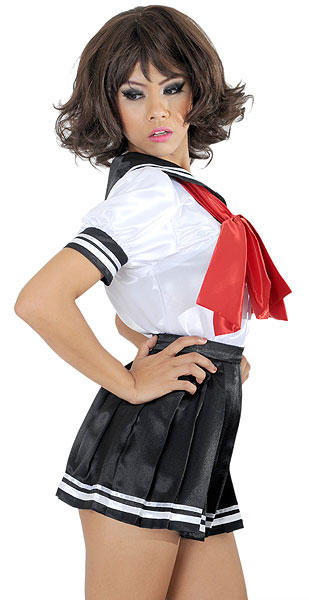 cosplay satin sailor skirt 1
