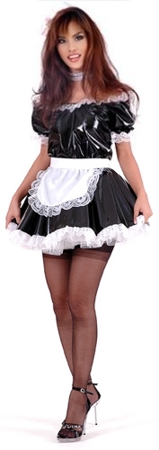 pvc black classic french maid 03